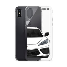 Load image into Gallery viewer, White C8 Corvette - iPhone Case