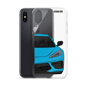 Rapid Blue C8 Corvette - iPhone Case