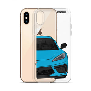 Rapid Blue C8 Corvette - iPhone Case