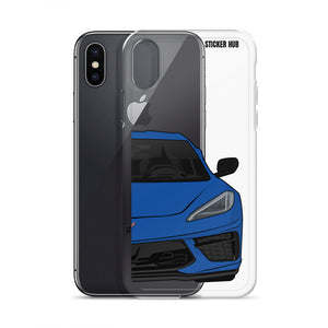 Elkhart Blue C8 Corvette - iPhone Case