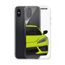 Load image into Gallery viewer, Accelerate Yellow C8 Corvette - iPhone Case