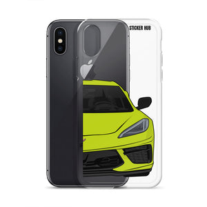 Accelerate Yellow C8 Corvette - iPhone Case