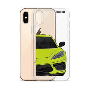 Accelerate Yellow C8 Corvette - iPhone Case