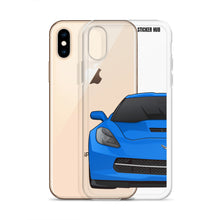 Load image into Gallery viewer, Laguna Blue C7 Corvette Stingray - iPhone Case