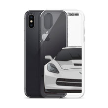 Load image into Gallery viewer, Silver C7 Corvette Stingray - iPhone Case