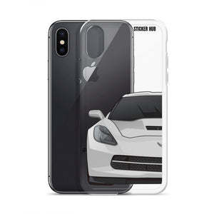 Silver C7 Corvette Stingray - iPhone Case