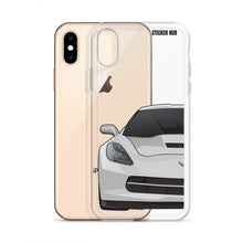 Load image into Gallery viewer, Silver C7 Corvette Stingray - iPhone Case