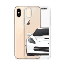 Load image into Gallery viewer, White C7 Corvette Stingray - iPhone Case