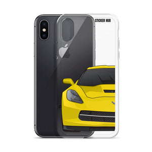 Velocity Yellow C7 Corvette Stingray - iPhone Case