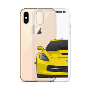 Velocity Yellow C7 Corvette Stingray - iPhone Case