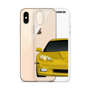 Velocity Yellow C6 Corvette - iPhone Case