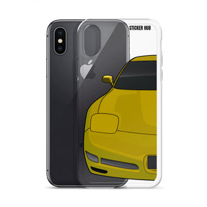 Millennium Yellow C5 Corvette Z06 - iPhone Case