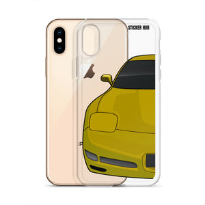 Millennium Yellow C5 Corvette Z06 - iPhone Case