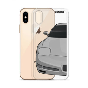 Silver C5 Corvette Z06 - iPhone Case