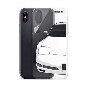 White C5 Corvette Z06 - iPhone Case