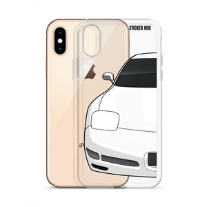 White C5 Corvette Z06 - iPhone Case