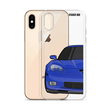 Load image into Gallery viewer, LeMans Blue C6 Corvette Z06 iPhone Case