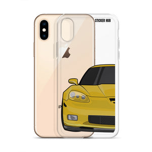 Velocity Yellow C6 Corvette Z06 - iPhone Case