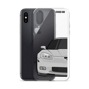 Silver C6 Corvette Z06 - iPhone Case