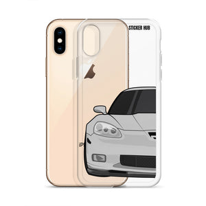 Silver C6 Corvette Z06 - iPhone Case