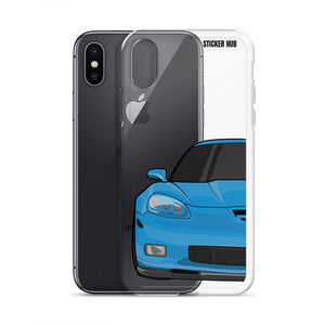 Jet Stream Blue C6 Corvette Z06 - iPhone Case