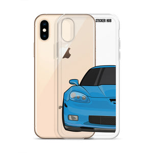 Jet Stream Blue C6 Corvette Z06 - iPhone Case