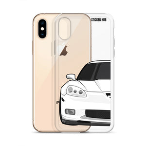 White C6 Corvette Z06 - iPhone Case