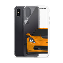 Load image into Gallery viewer, Sebring Orange C7 Corvette Z06 - iPhone Case