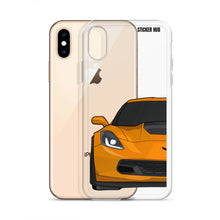 Load image into Gallery viewer, Sebring Orange C7 Corvette Z06 - iPhone Case