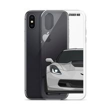 Load image into Gallery viewer, Silver C7 Corvette Z06 - iPhone Case