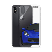 Load image into Gallery viewer, Admiral Blue C7 Corvette Z06 - iPhone Case