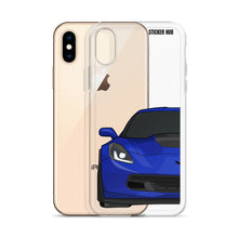 Load image into Gallery viewer, Admiral Blue C7 Corvette Z06 - iPhone Case