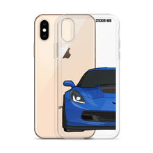 Load image into Gallery viewer, Laguna Blue C7 Corvette Z06 - iPhone Case