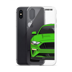 Green 18-21 Mustang 5.0 iPhone Case