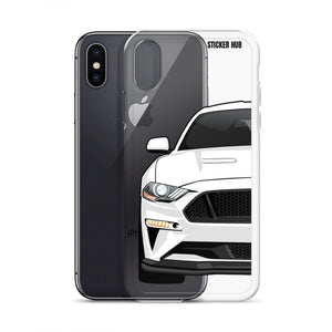 White 18-21 Mustang 5.0 - iPhone Case