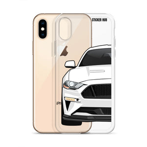 White 18-21 Mustang 5.0 - iPhone Case