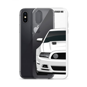 White 13-14 Mustang 5.0 - iPhone Case