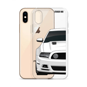 White 13-14 Mustang 5.0 - iPhone Case