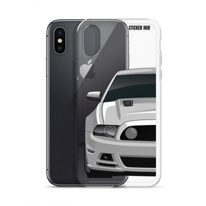 Silver 13-14 Mustang 5.0 - iPhone Case