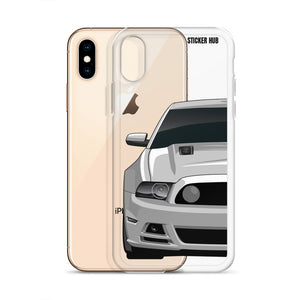 Silver 13-14 Mustang 5.0 - iPhone Case