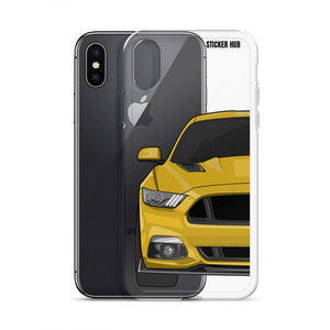 Yellow 15-17 Mustang 5.0 - iPhone Case