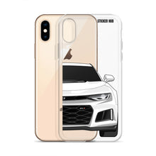 Load image into Gallery viewer, White 6th Gen Camaro ZL1 - iPhone Case