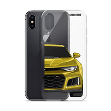 Load image into Gallery viewer, Yellow 6th Gen Camaro ZL1 - iPhone Case