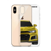 Load image into Gallery viewer, Yellow 6th Gen Camaro ZL1 - iPhone Case