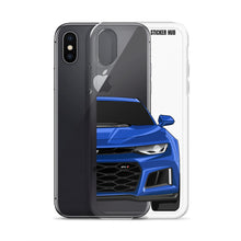 Load image into Gallery viewer, Hyper Blue 6th Gen Camaro ZL1 - iPhone Case