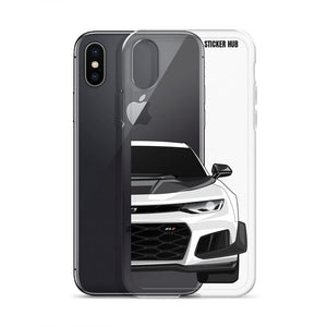 White 6th Gen Camaro ZL1 1LE - iPhone Case