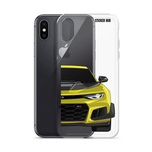 Yellow 6th Gen Camaro ZL1 1LE - iPhone Case