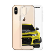 Load image into Gallery viewer, Yellow 6th Gen Camaro ZL1 1LE - iPhone Case