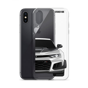 Silver 6th Gen Camaro ZL1 1LE - iPhone Case