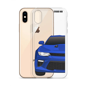 Hyper Blue 6th Gen Camaro SS - iPhone Case